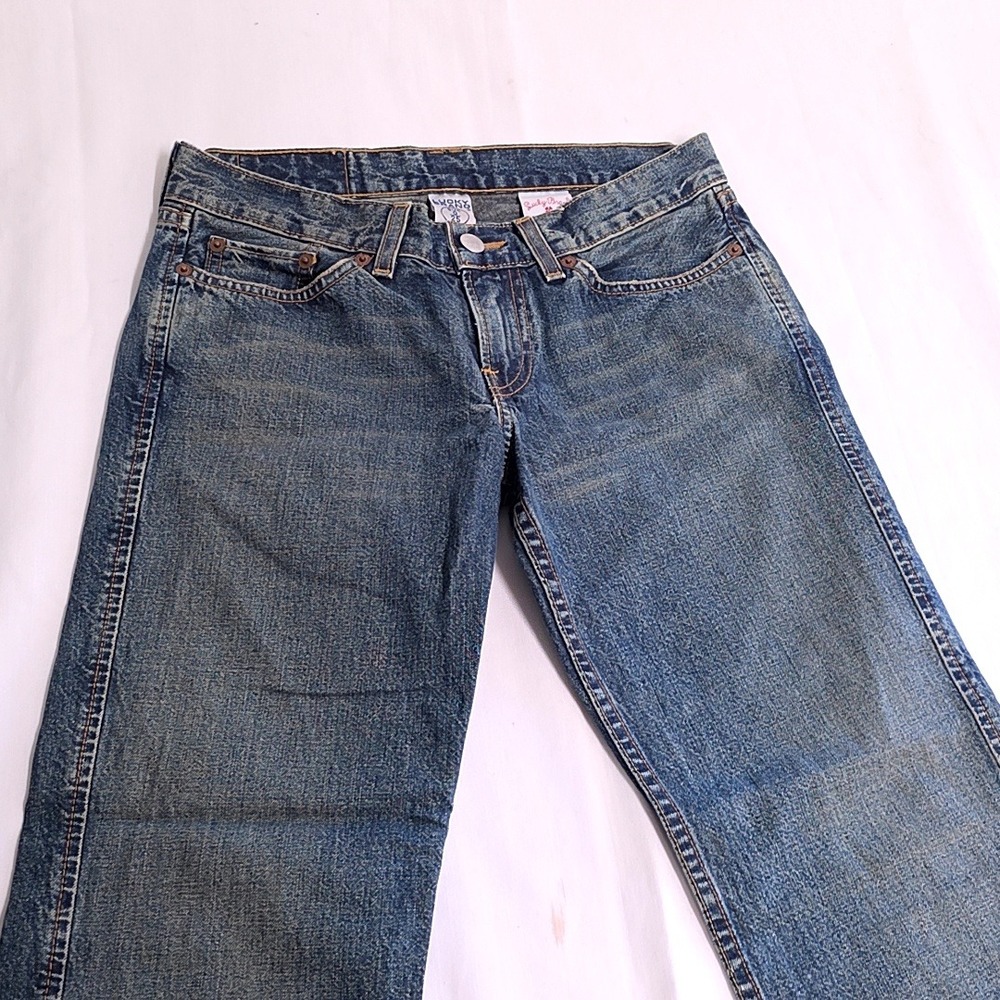 Lucky Brand Crossover Crop Jeans Women 0/25 Blue Low Rise Straight Leg